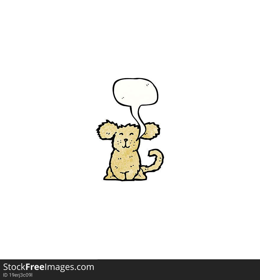 Dog With Speech Bubble Cartoon