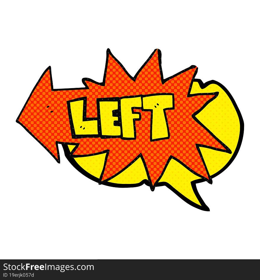 comic book speech bubble cartoon left symbol