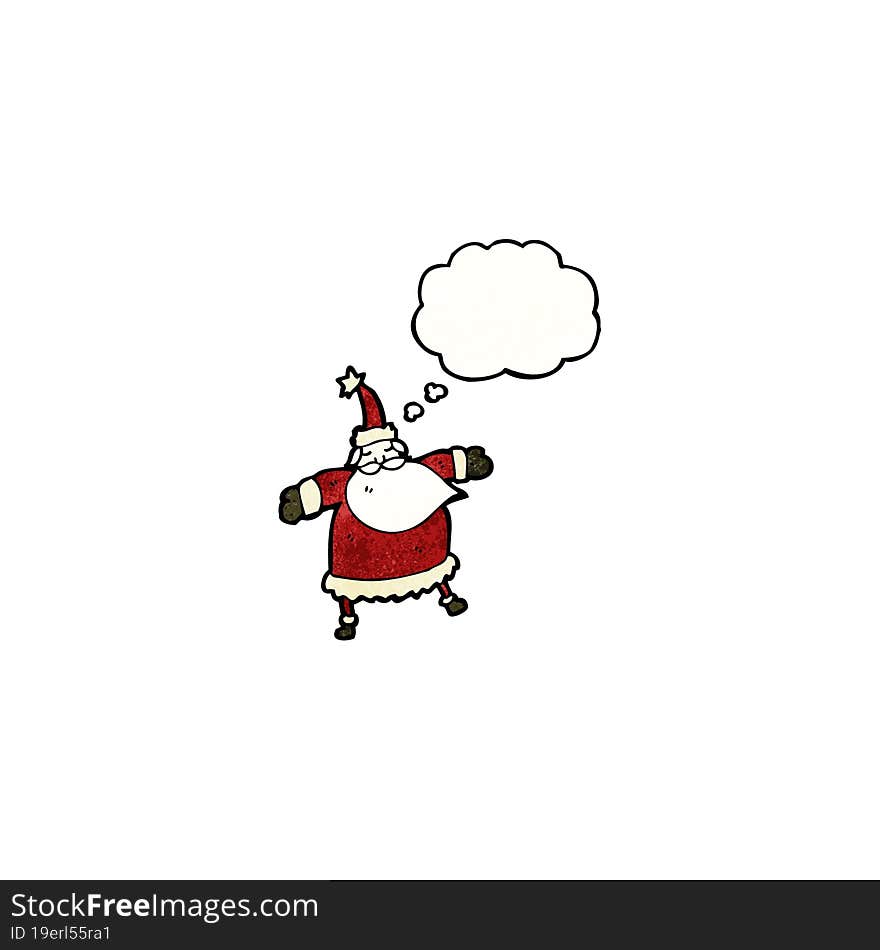 santa claus with thought bubble