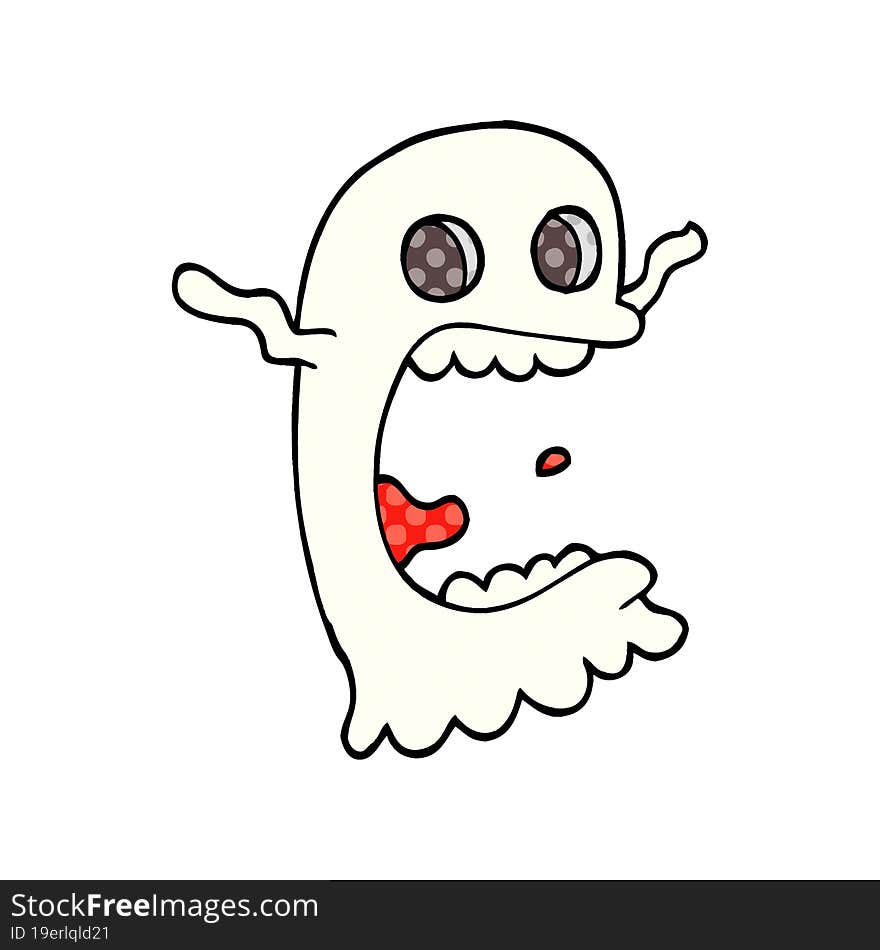 cartoon doodle spooky ghost