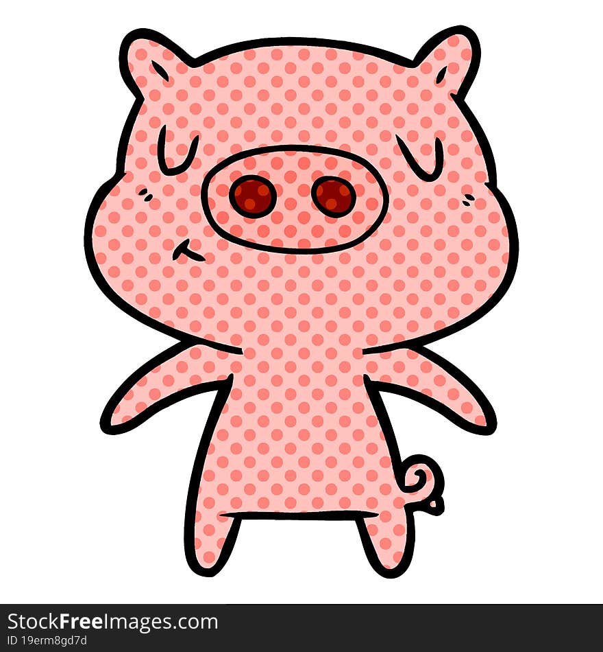 cartoon content pig. cartoon content pig