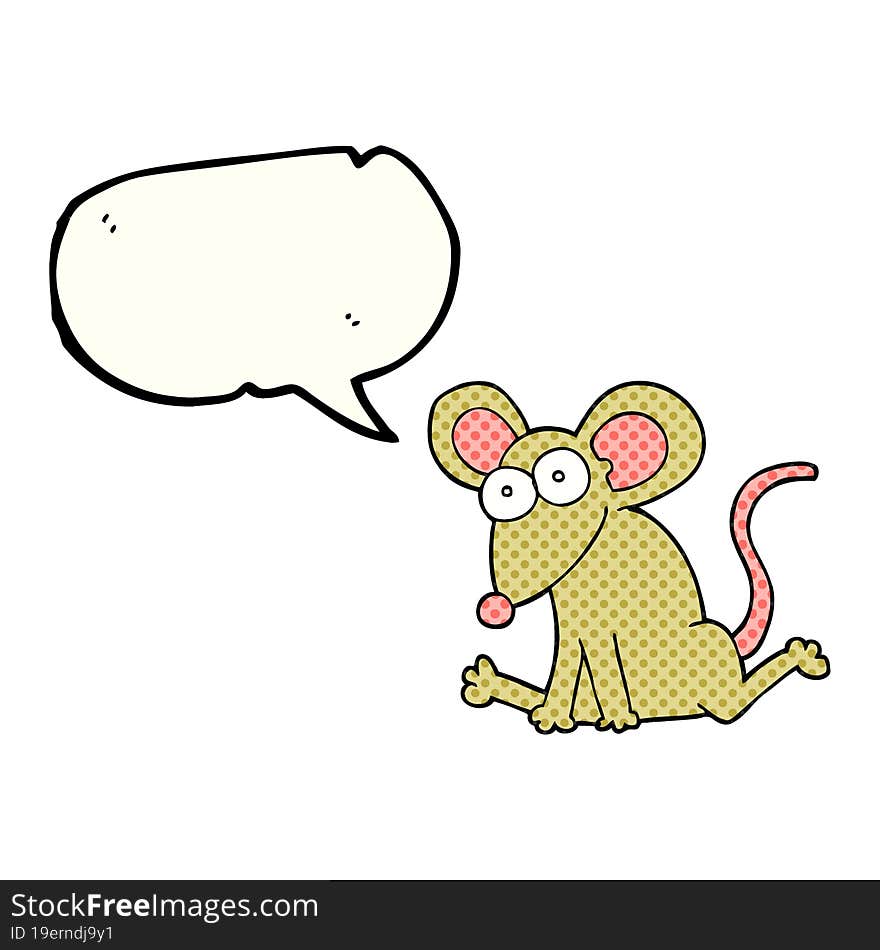 comic book speech bubble cartoon mouse