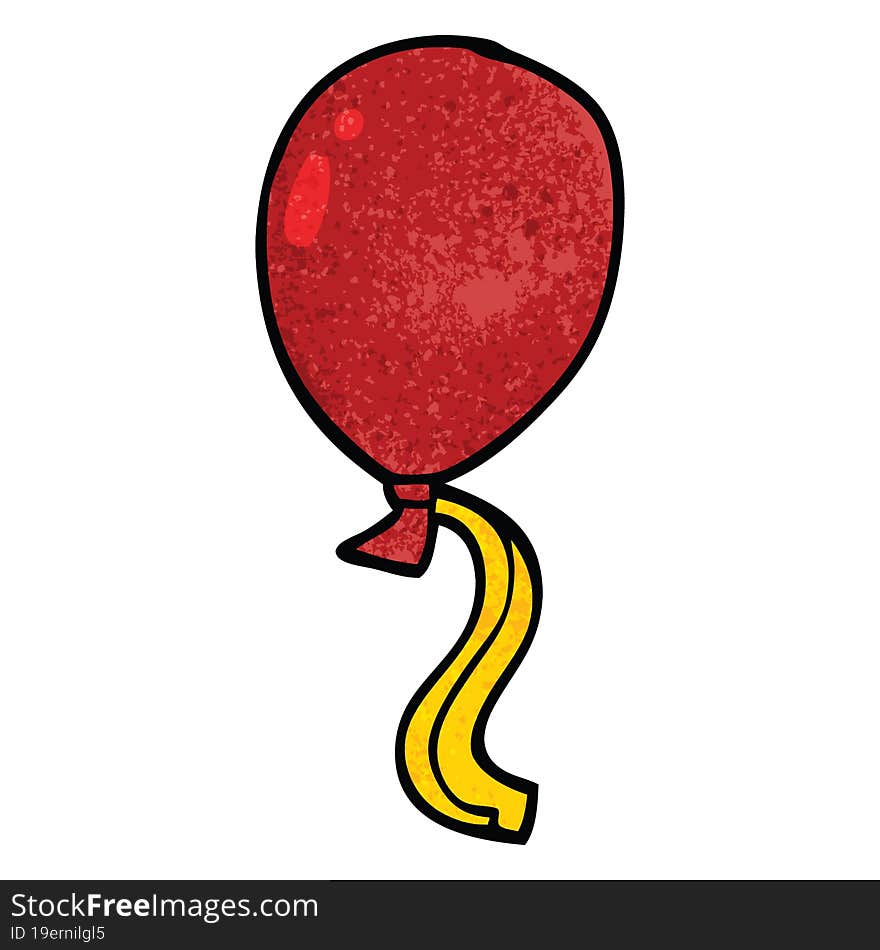 Cartoon Doodle Red Balloon