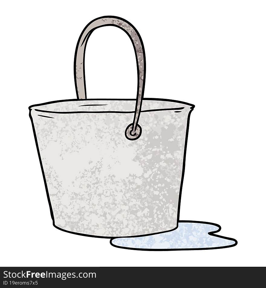 cartoon bucket of water. cartoon bucket of water