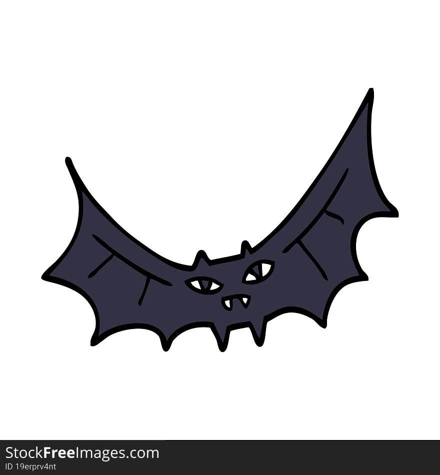 Cartoon Doodle Bat