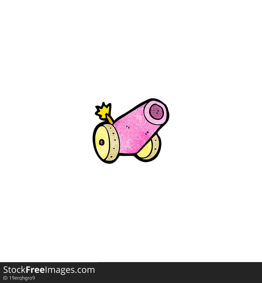 cartoon pink circus cannon