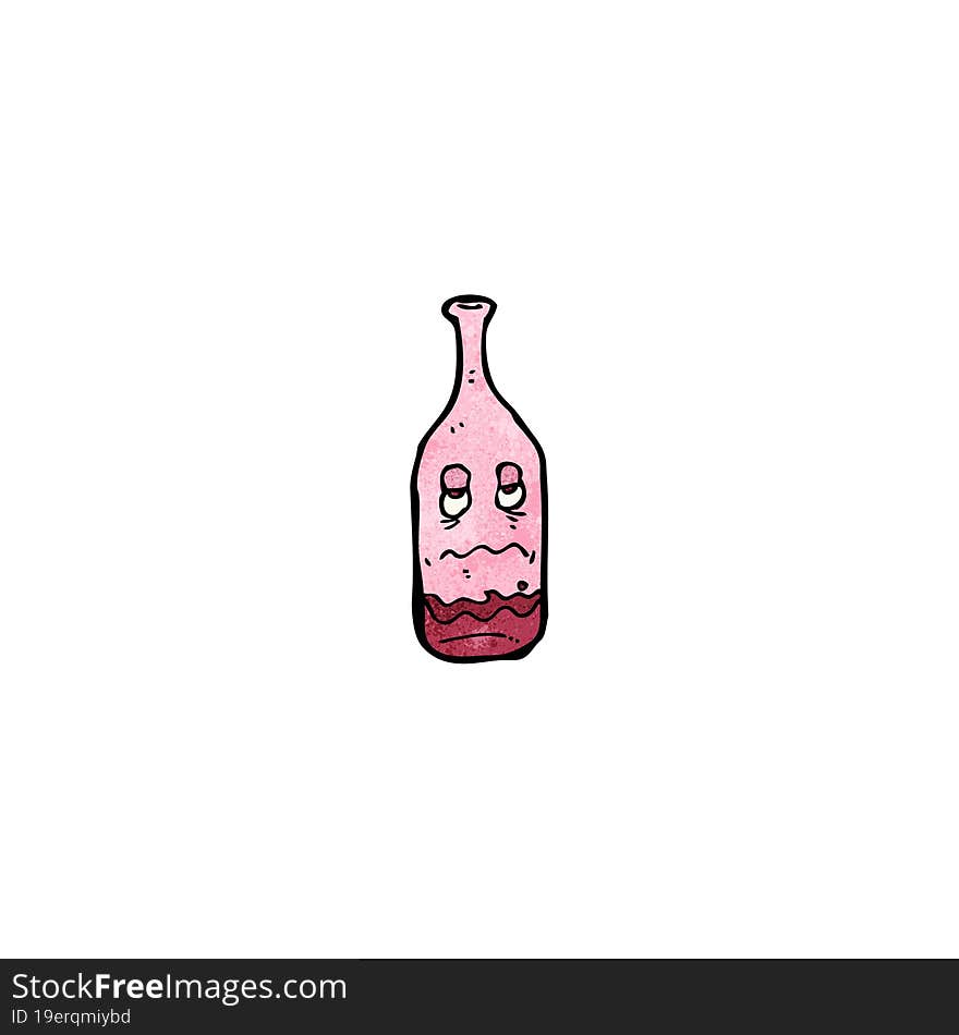 red wine bottle cartoon character