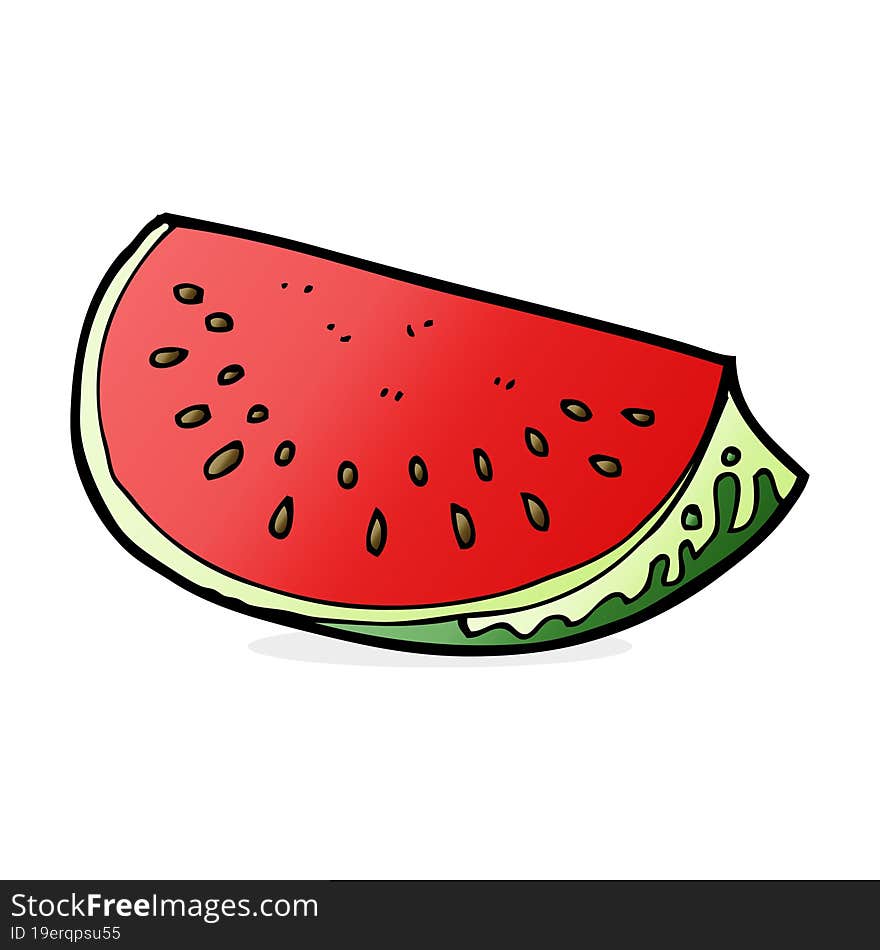 cartoon watermelon slice