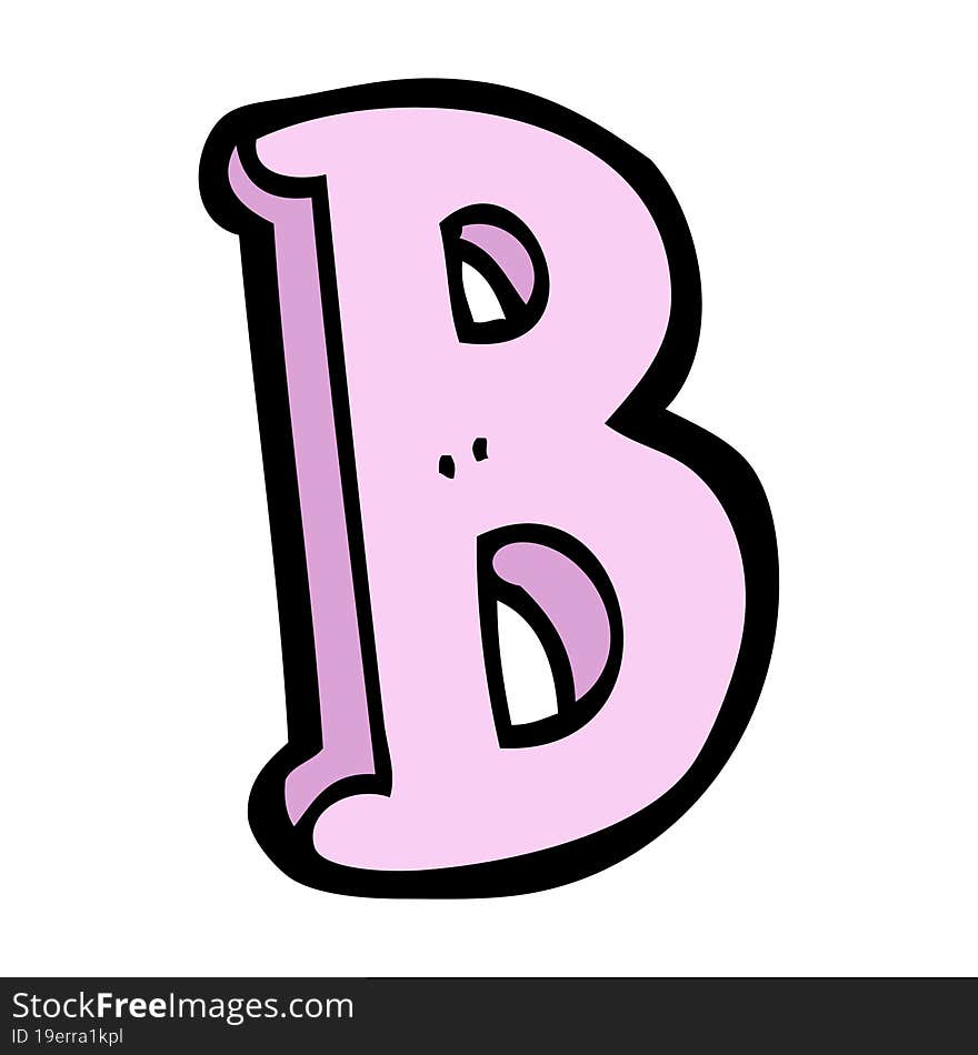 cartoon letter B