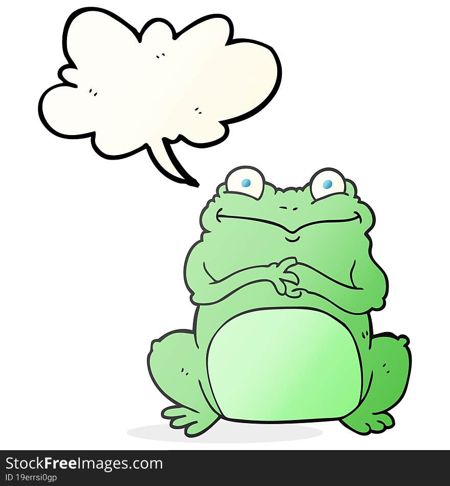 Speech Bubble Cartoon Funny Frog