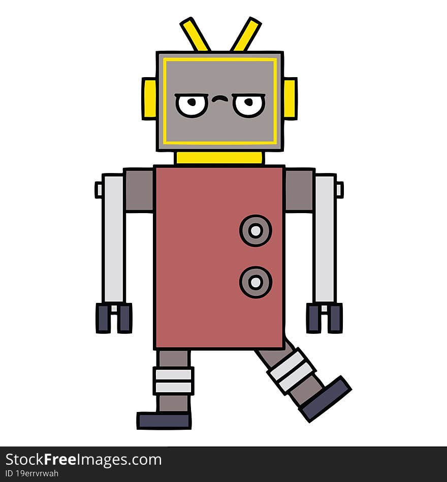 cute cartoon of a robot. cute cartoon of a robot