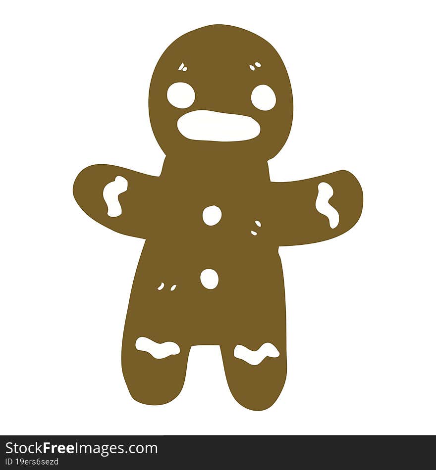 Cartoon Doodle Gingerbread Man