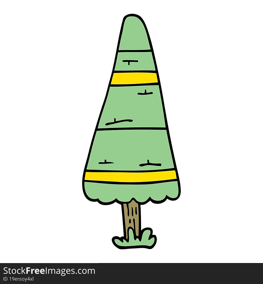 Cartoon Doodle Christmas Tree