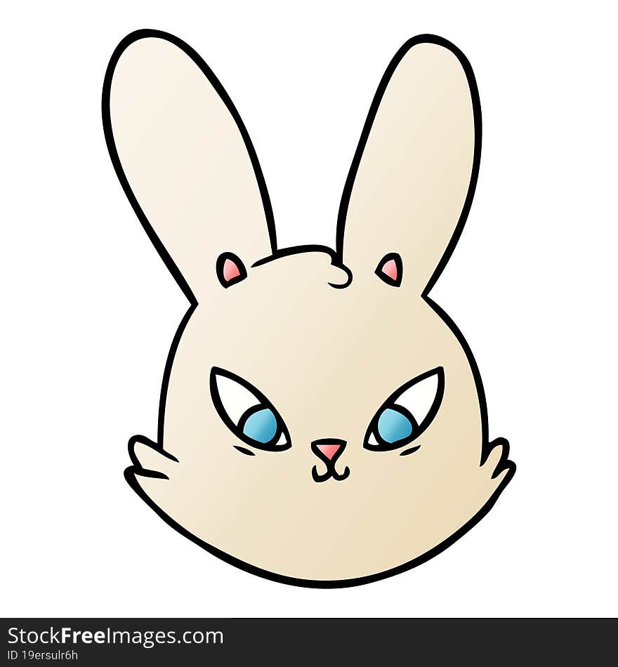 cartoon bunny face. cartoon bunny face