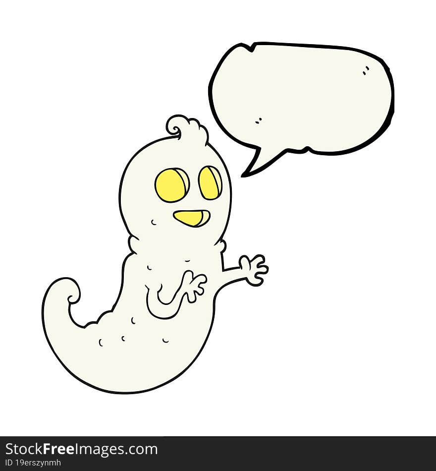 speech bubble cartoon ghost