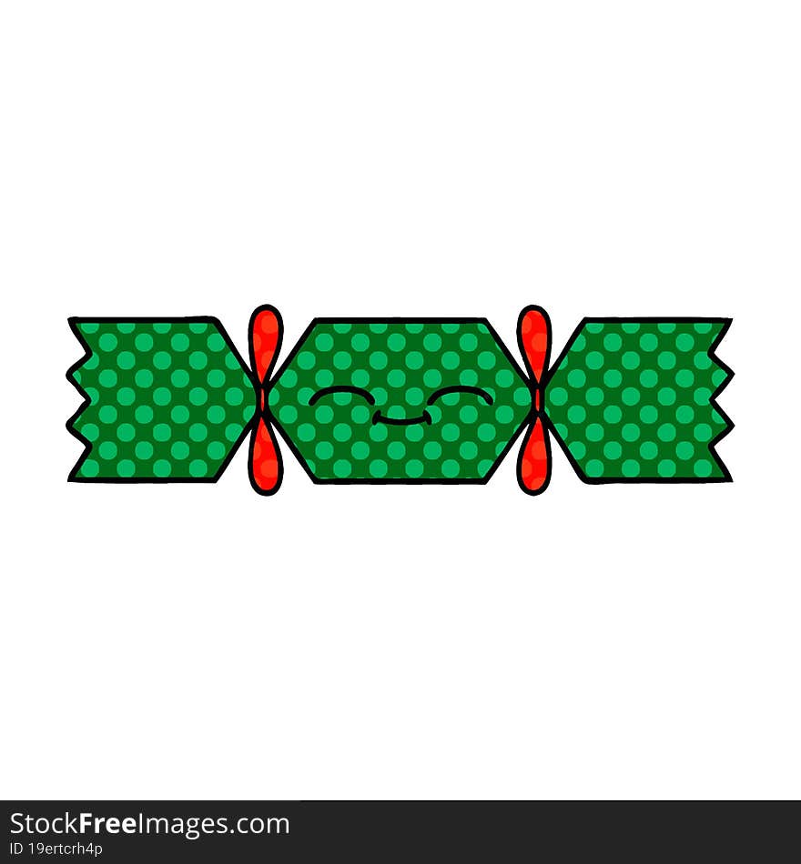 comic book style cartoon christmas cracker