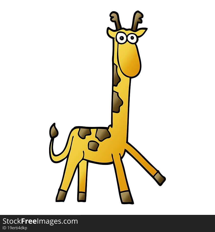 cartoon doodle funny giraffe