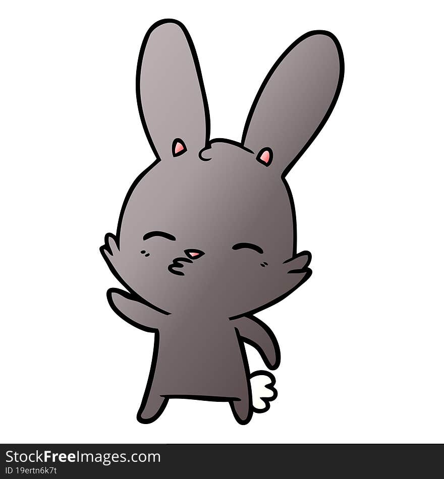 curious bunny cartoon. curious bunny cartoon