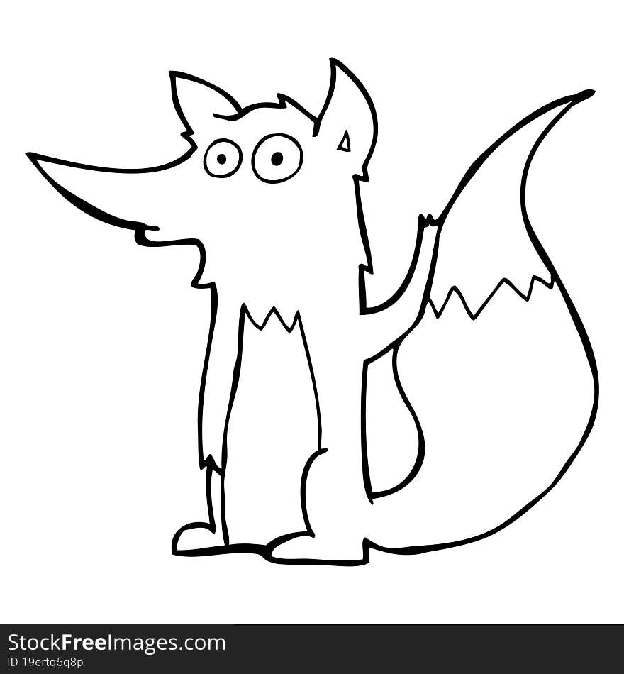 cartoon wolf