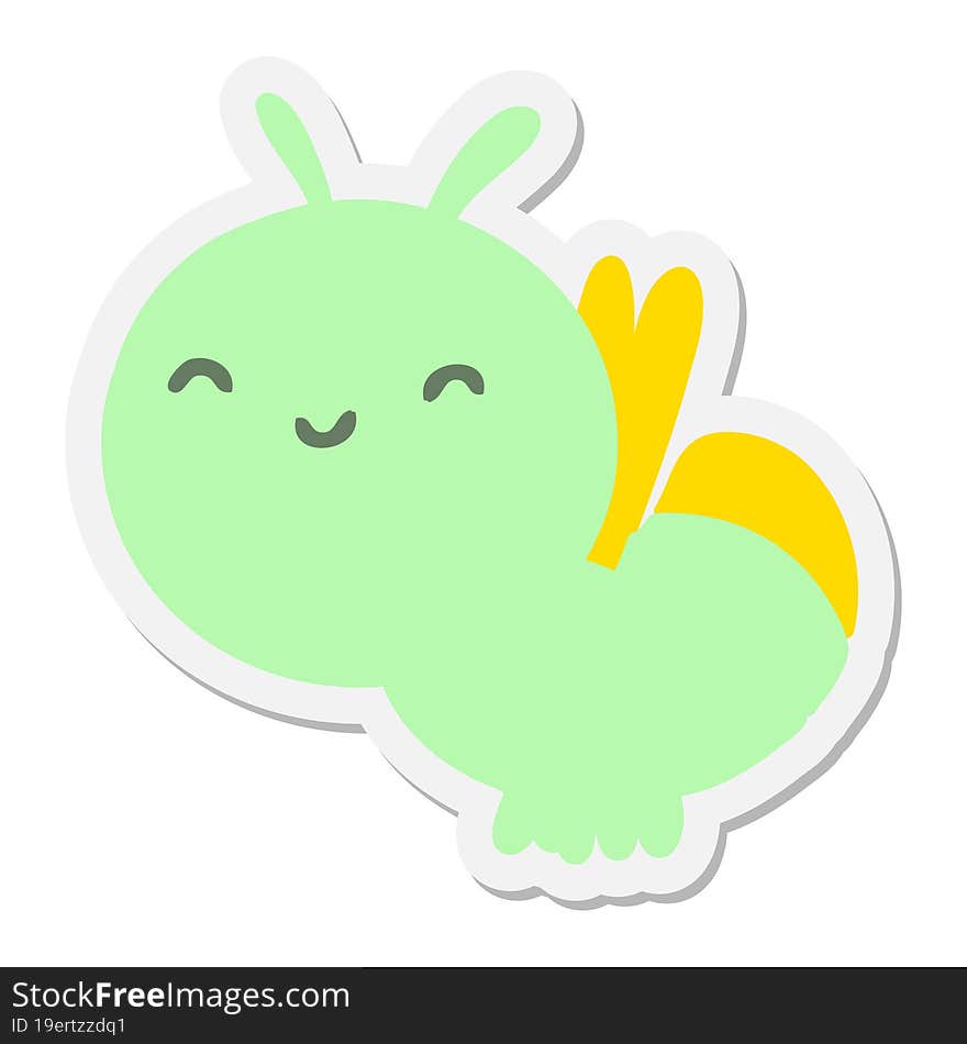 cute cartoon glow bug sticker