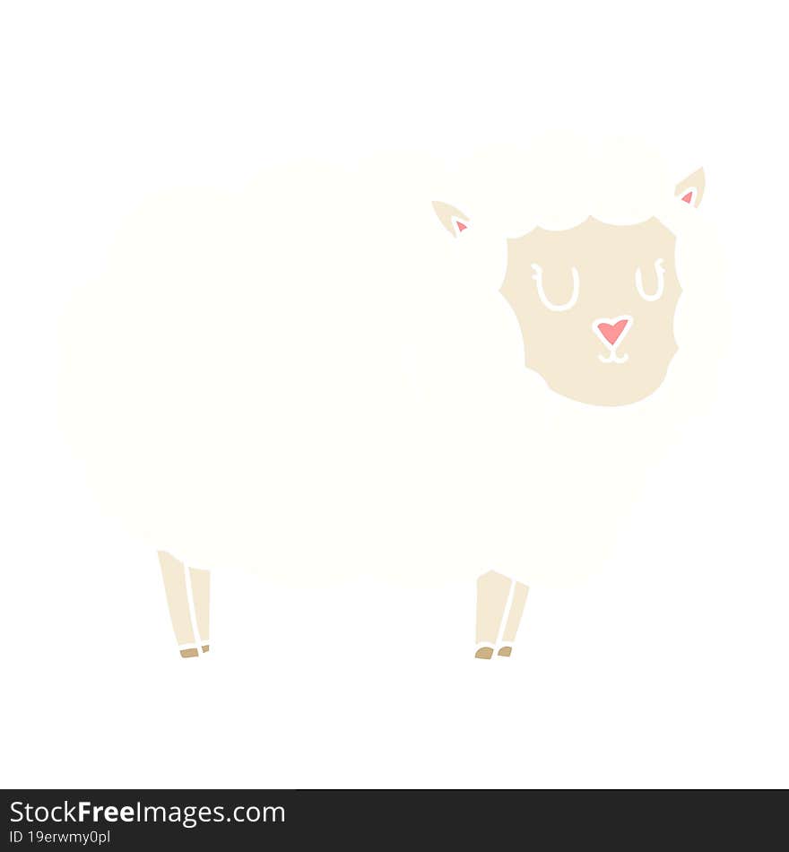 flat color style cartoon sheep