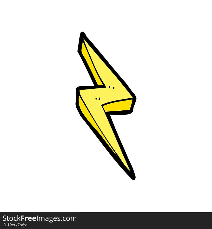 cartoon lightning bolt symbol