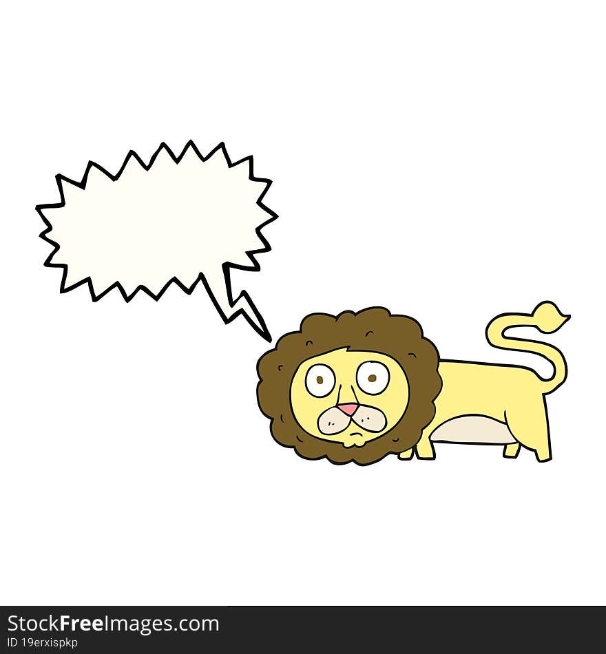 speech bubble cartoon lion