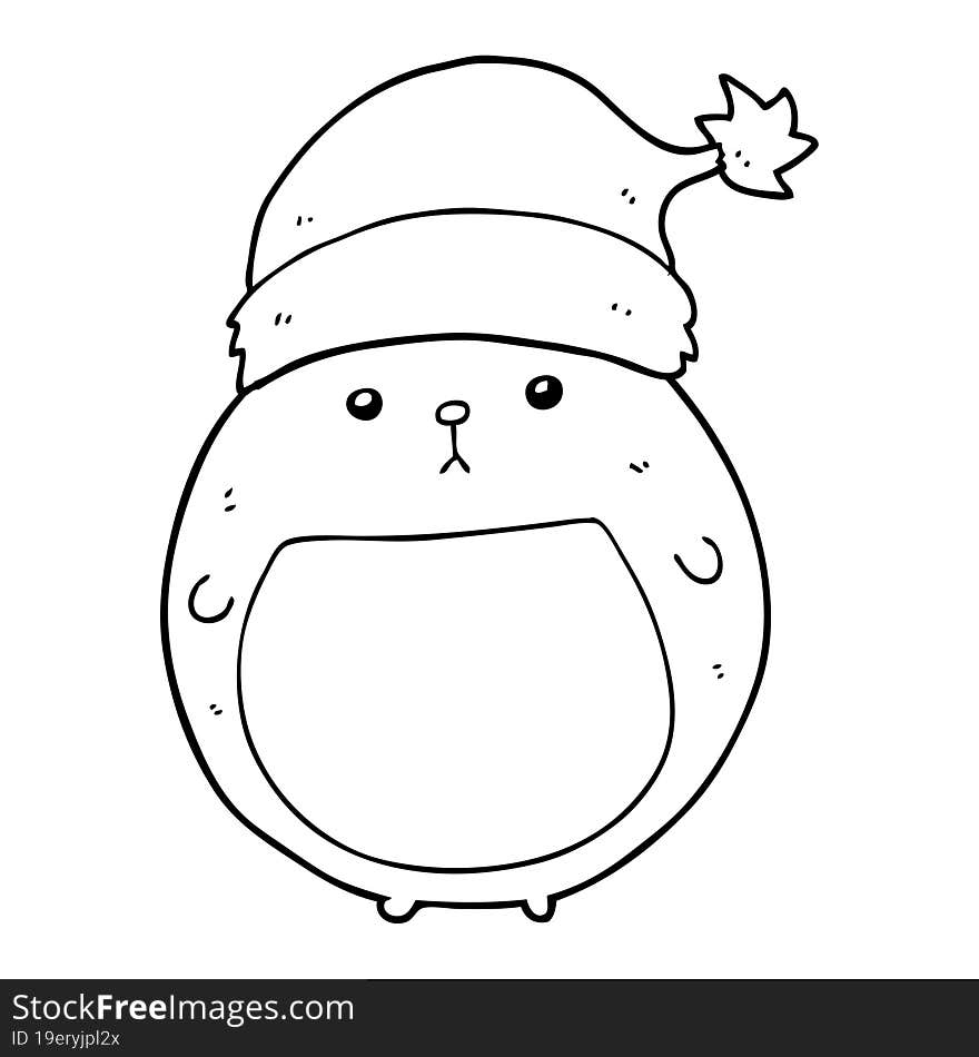 Cute Cartoon Christmas Bear