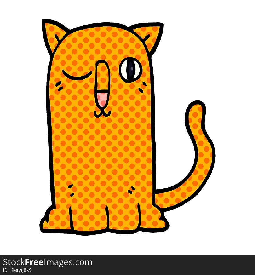 cartoon doodle funny cat