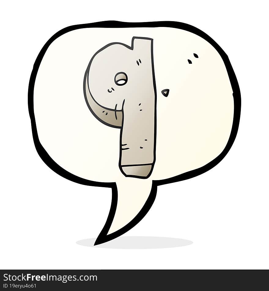 speech bubble cartoon stone number nine