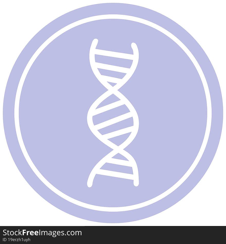 DNA chain circular icon