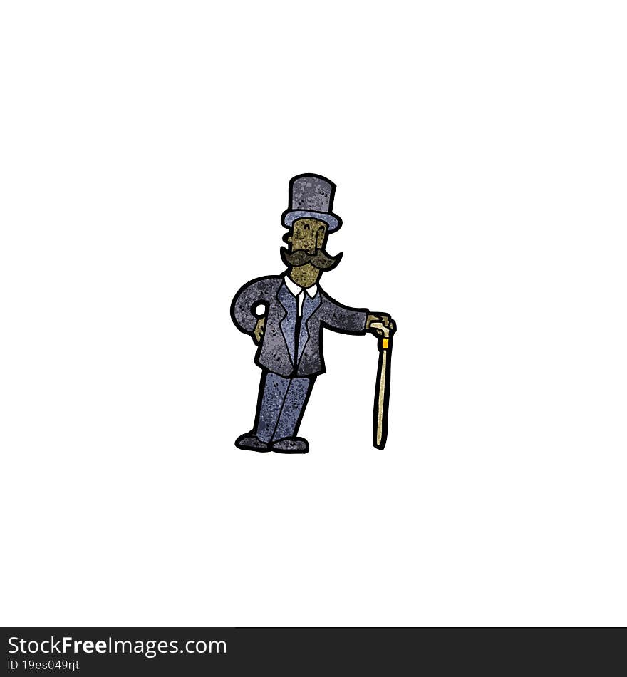 Cartoon Victorian Man