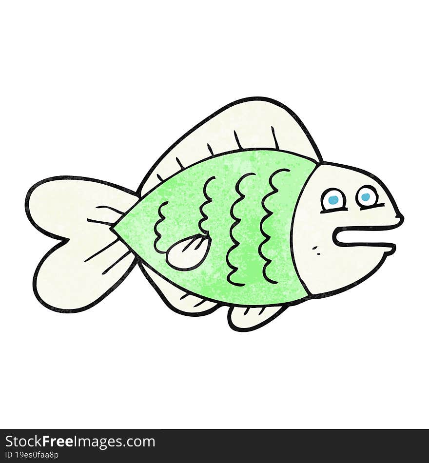 textured cartoon funny fish