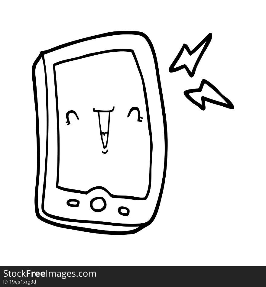 cute cartoon mobile phone