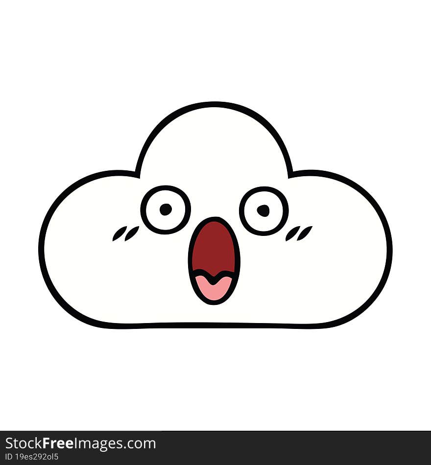 cute cartoon white cloud