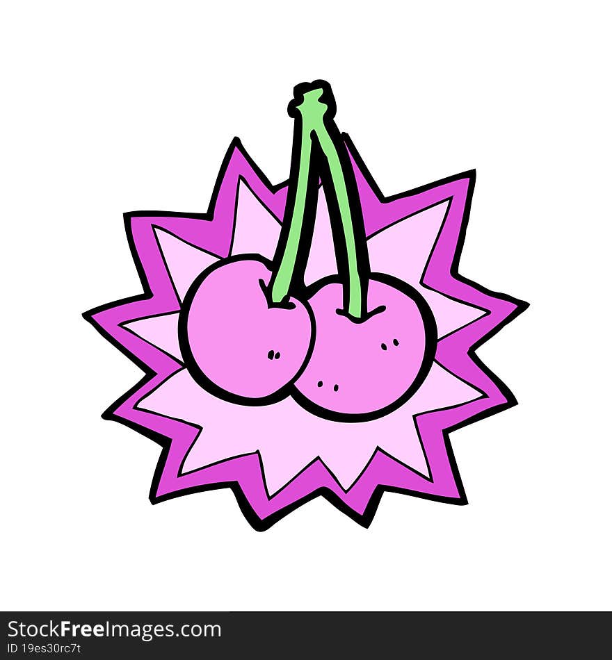 Cartoon Cherries Symbol