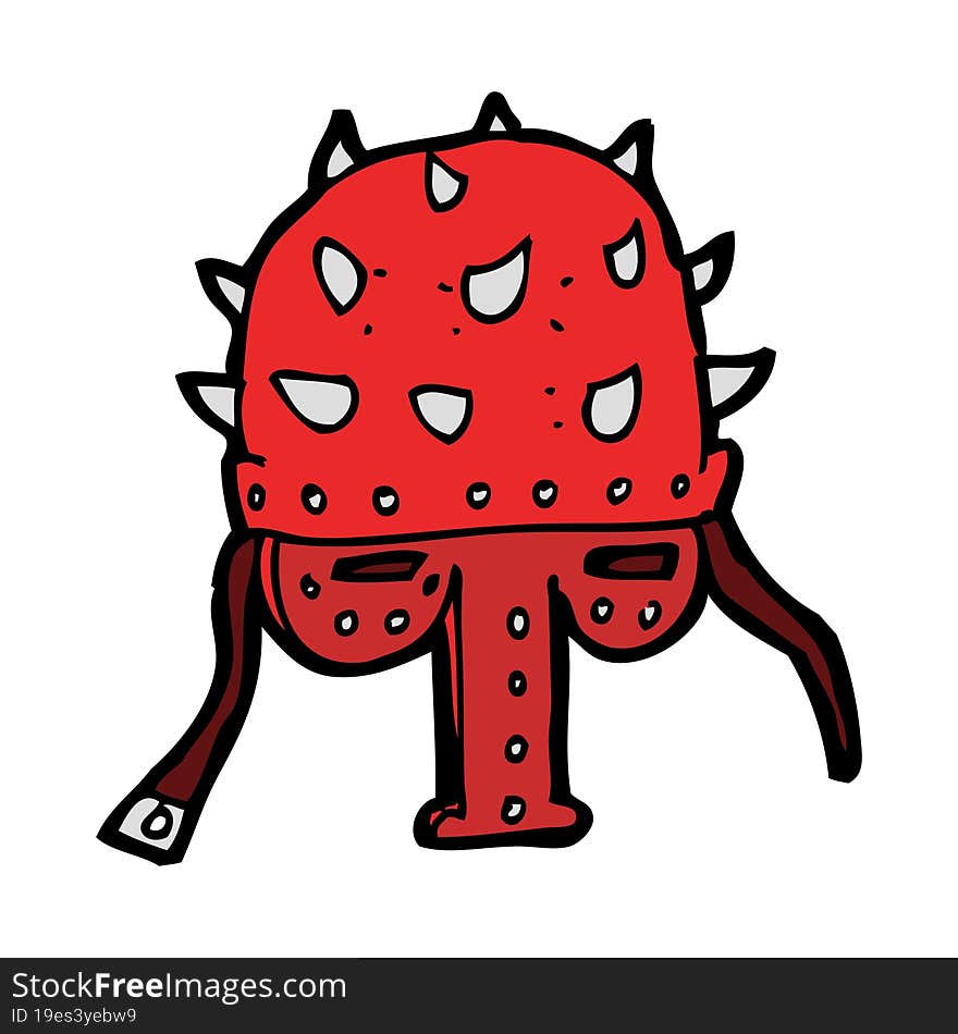 cartoon spiked helmet