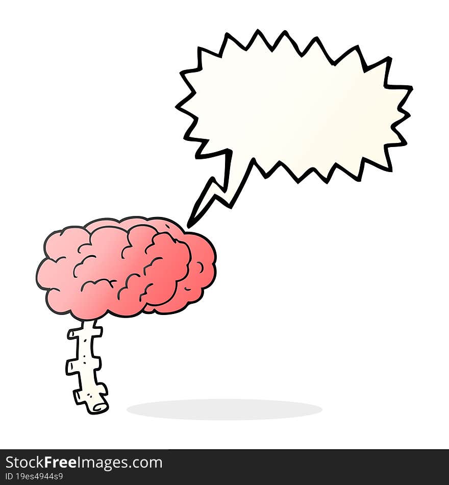 Speech Bubble Cartoon Brain