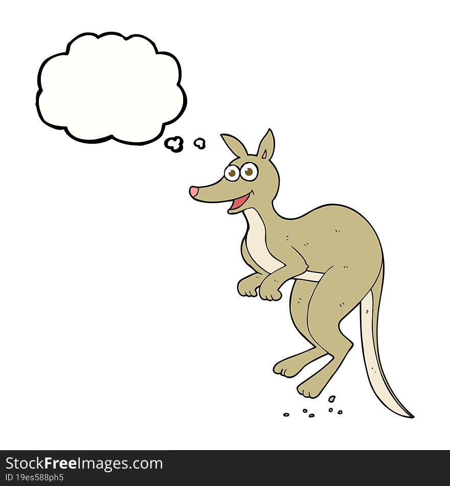 Thought Bubble Cartoon Kangaroo