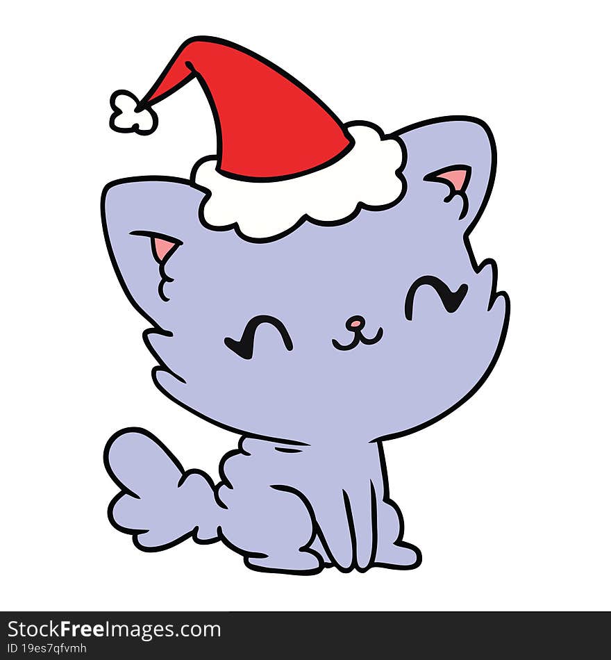 Christmas Cartoon Of Kawaii Cat