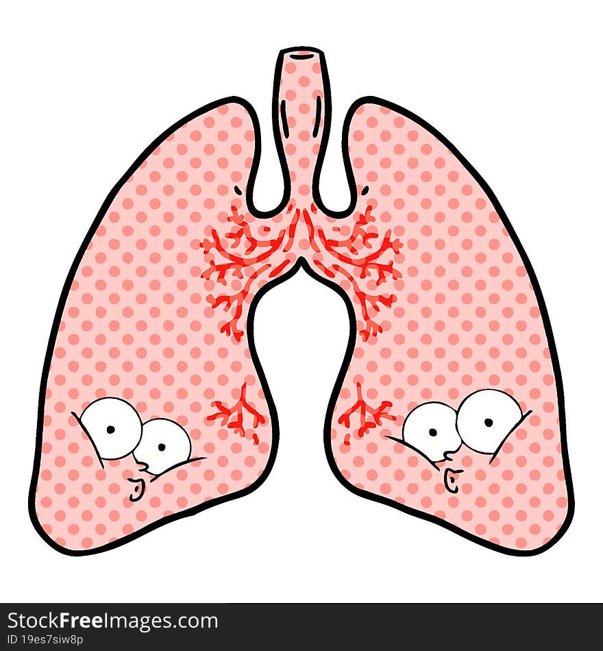 cartoon lungs. cartoon lungs