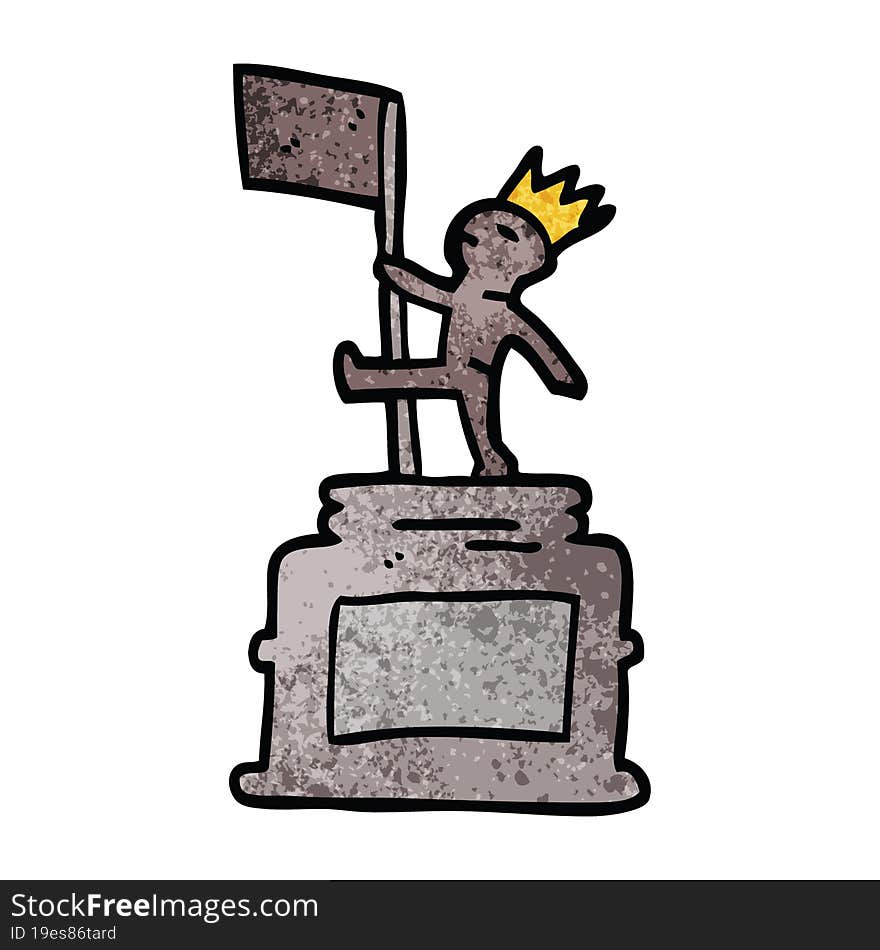 Cartoon Doodle Monument Statue