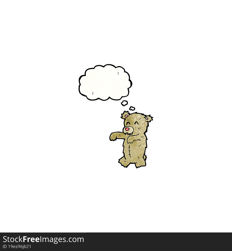 teddy bear with thought bubble