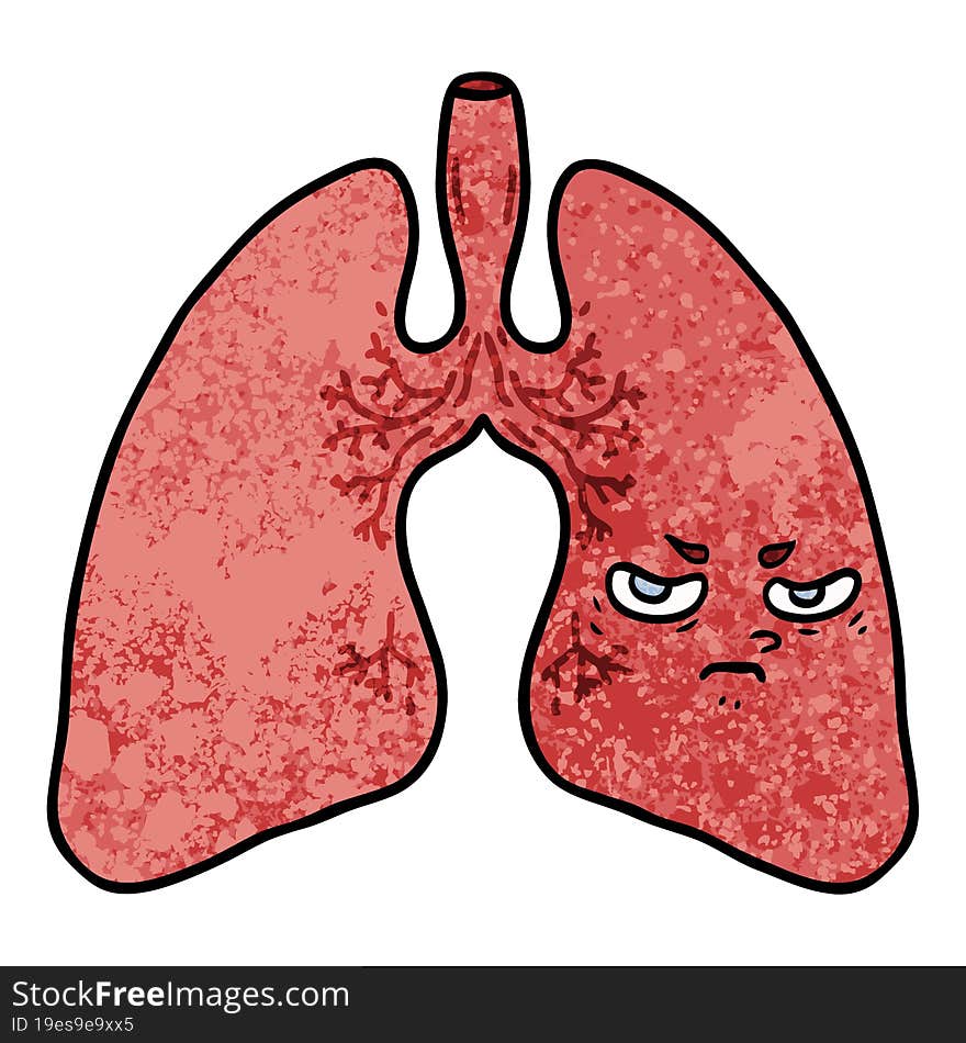 cartoon lungs. cartoon lungs