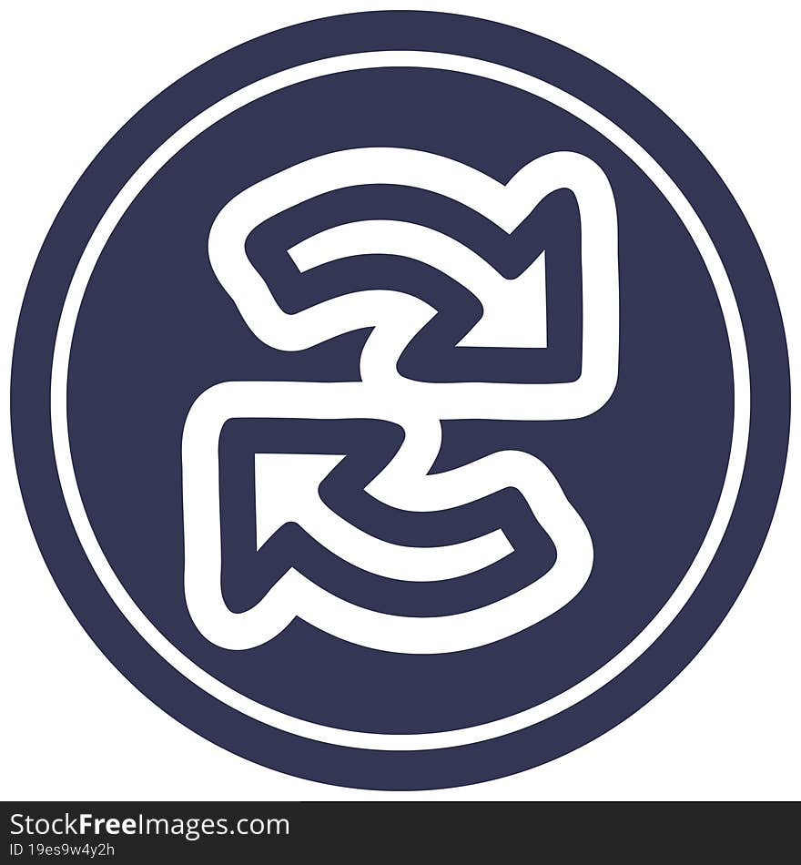 recycling arrow circular icon symbol