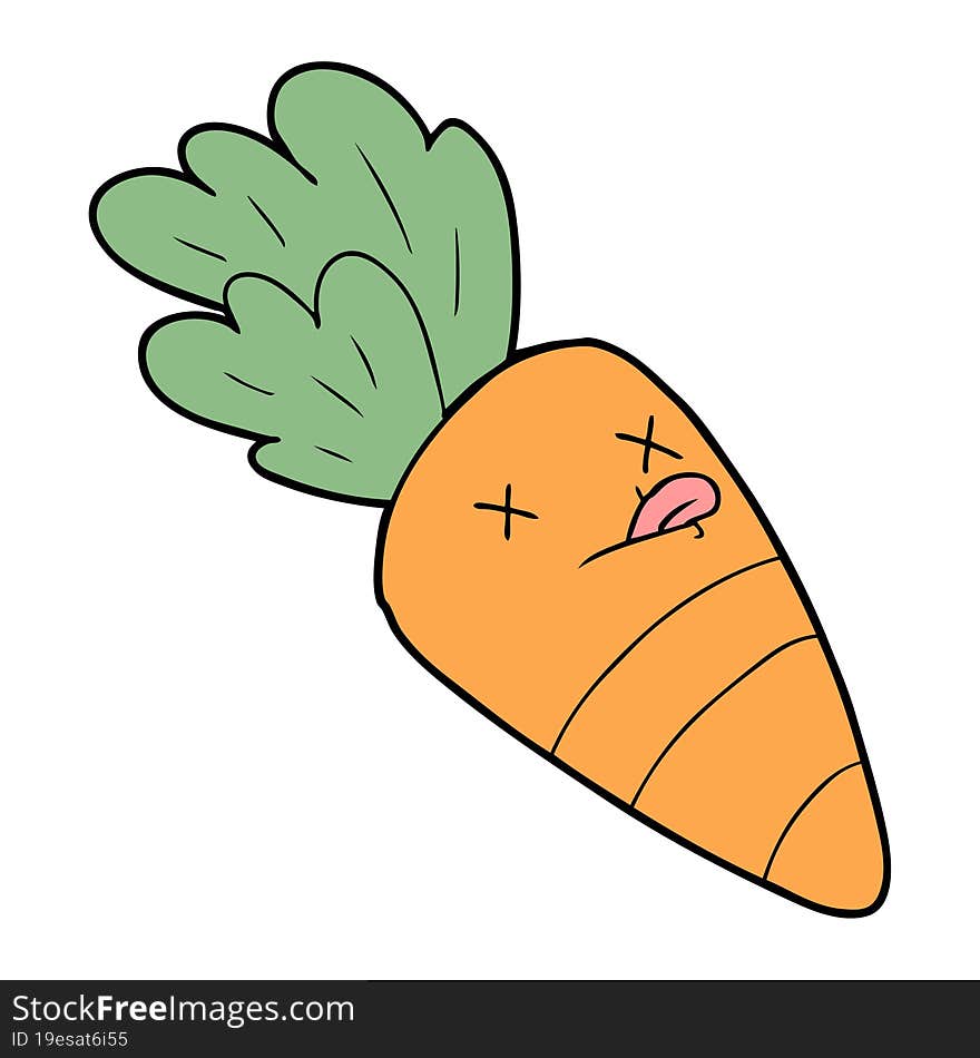 cartoon dead carrot. cartoon dead carrot