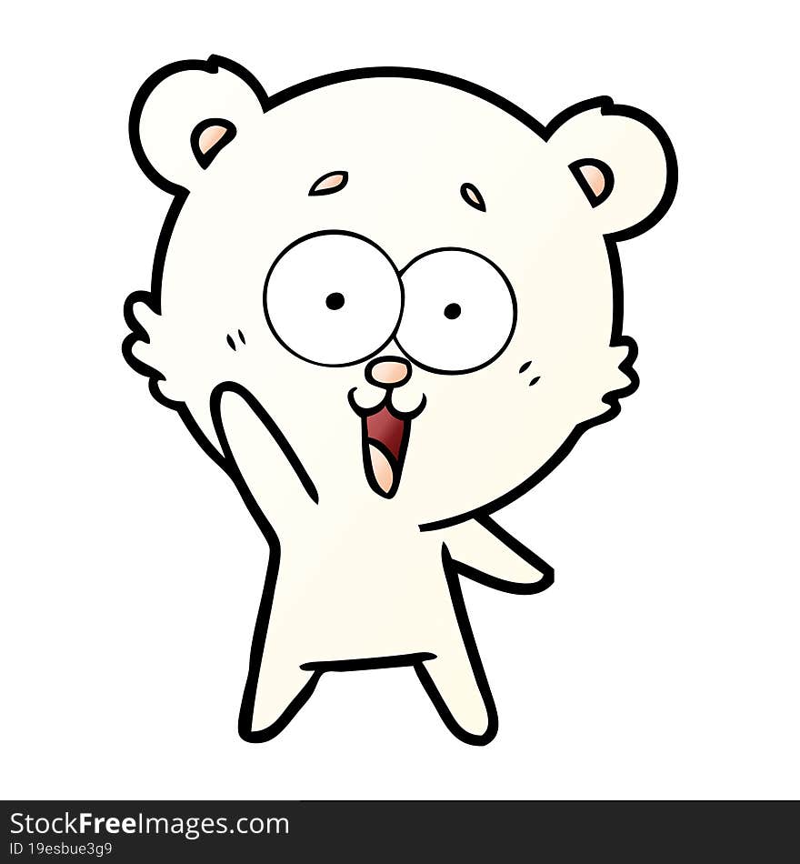 waving teddy  bear cartoon. waving teddy  bear cartoon