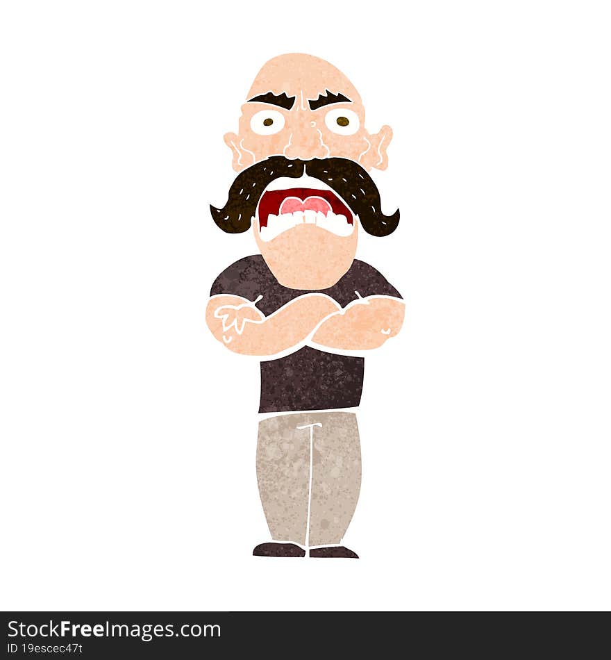 Cartoon Angry Man