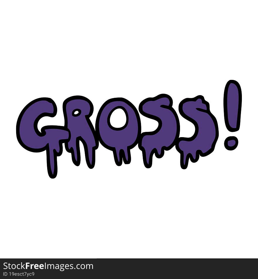 cartoon doodle font gross