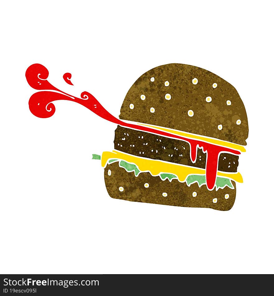 cartoon burger